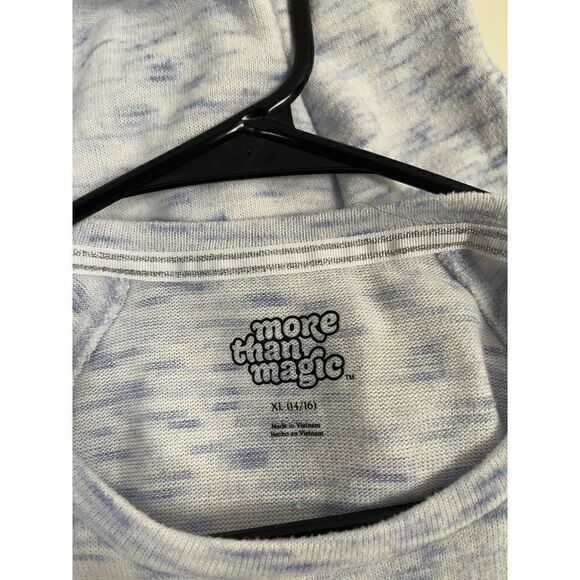 More Than Magic White & Blue Heather Diamond Sequin Sweatshirt Size XL-14/16 - Picture 3 of 3